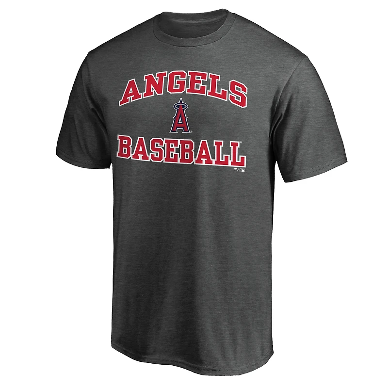 Men's Charcoal Los Angeles Angels Heart & Soul T-Shirt