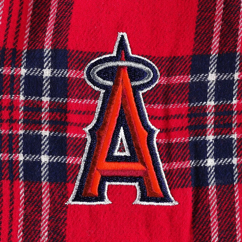 Men's Concepts Sport Red/Navy Los Angeles Angels Badge Top & Pants Sleep Set