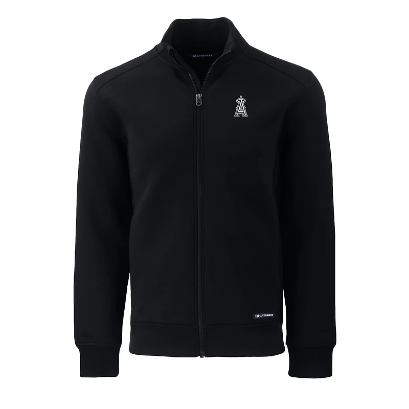 Veste zippée intégrale Roam Eco recyclée noire pour homme des Los Angeles Angels, modèle grande taille, Cutter & Buck