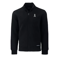 Veste zippée intégrale Roam Eco recyclée noire pour homme des Los Angeles Angels, modèle grande taille, Cutter & Buck