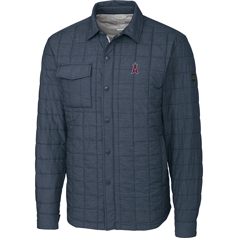 Veste chemise Rainier pour homme, couleur anthracite, des Los Angeles Angels, de coupe grande et taille, Cutter & Buck