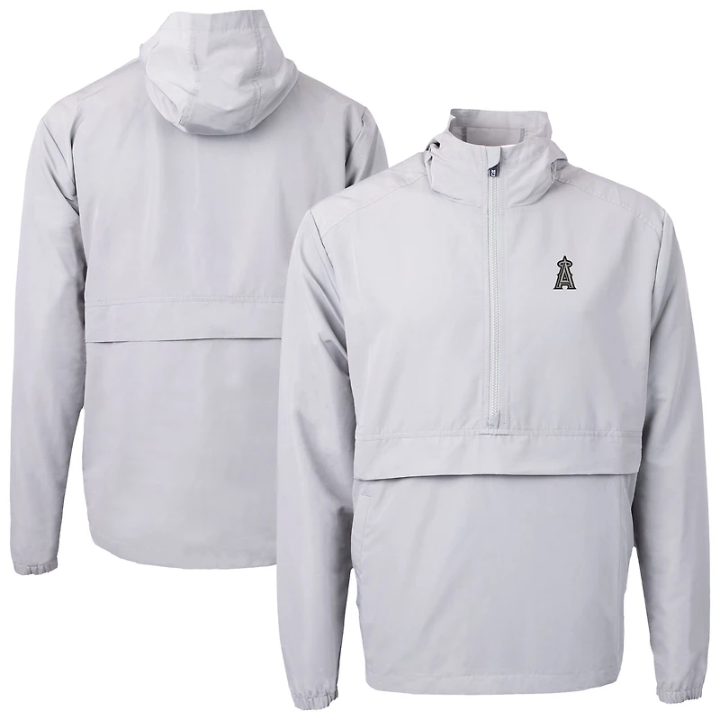Veste à capuche demi-zippée en tissu recyclé écologique Charter des Los Angeles Angels de Cutter & Buck pour homme