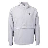 Veste à capuche demi-zippée en tissu recyclé écologique Charter des Los Angeles Angels de Cutter & Buck pour homme