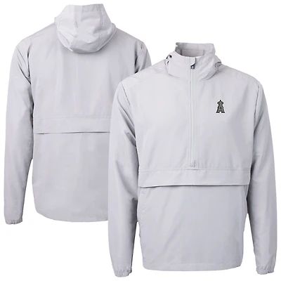 Veste à capuche demi-zippée en tissu recyclé écologique Charter des Los Angeles Angels de Cutter & Buck pour homme