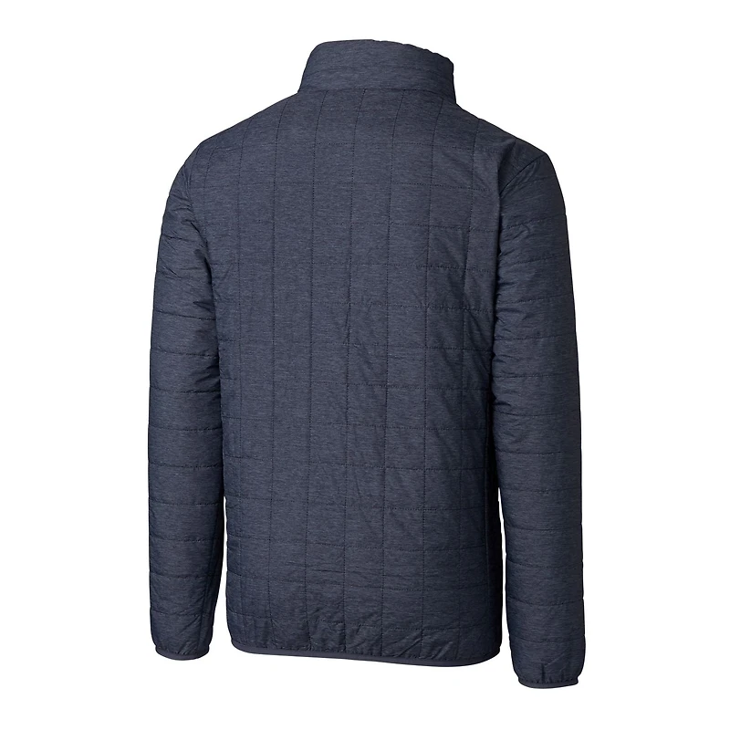Men's Cutter & Buck Heathered Navy Los Angeles Angels Big Tall Rainier Full-Zip Puffer Jacket