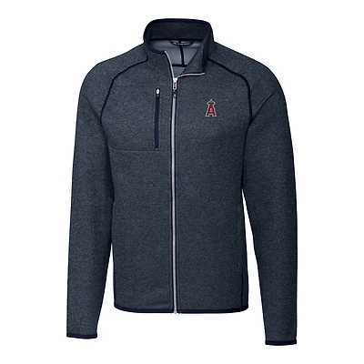 Men's Cutter & Buck Navy Los Angeles Angels Mainsail Full-Zip Jacket