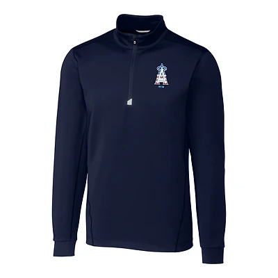 Veste à enfiler demi-zippée pour homme, bleu marine, Los Angeles Angels, Stars & Stripes, coupe-vent Traverse, grande taille