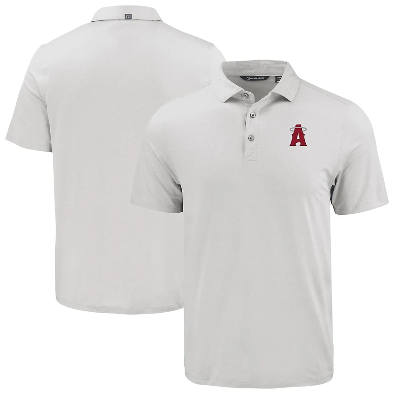Men's Cutter & Buck White Los Angeles Angels Coastline Epic Comfort Eco Recycled Polo