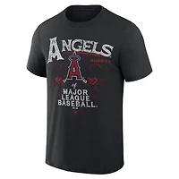 Men's Darius Rucker Collection by Fanatics  Black Los Angeles Angels Beach Splatter T-Shirt