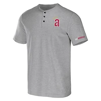 Collection Darius Rucker pour homme par Fanatics T-shirt Los Angeles Angels Henley gris chiné