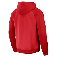Collection Darius Rucker pour homme par Fanatics Red Los Angeles Angels Raglan Full-Zip Hoodie