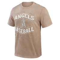 Men's Darius Rucker Collection by Fanatics Tan Los Angeles Angels Sunfaded T-Shirt