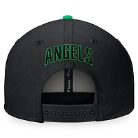 Casquette Snapback Lucky Los Angeles Angels Fanatics noir/vert Kelly pour hommes