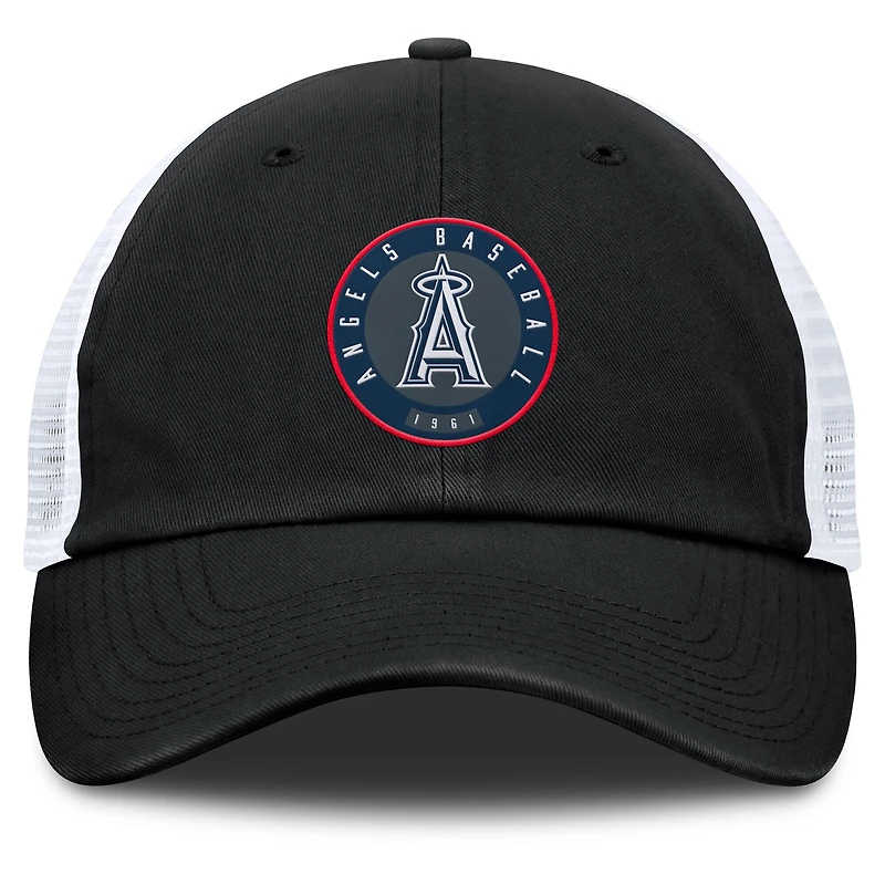 Men's Fanatics Black/White Los Angeles Angels Averies Adjustable Hat