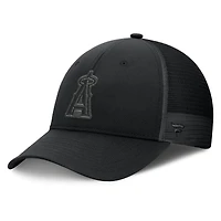 Men's Fanatics Black Los Angeles Angels Launch Adjustable Trucker Hat