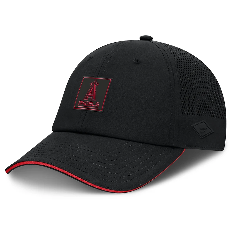 Casquette ajustable noire Los Angeles Angels Level Up Driver Fanatics pour homme