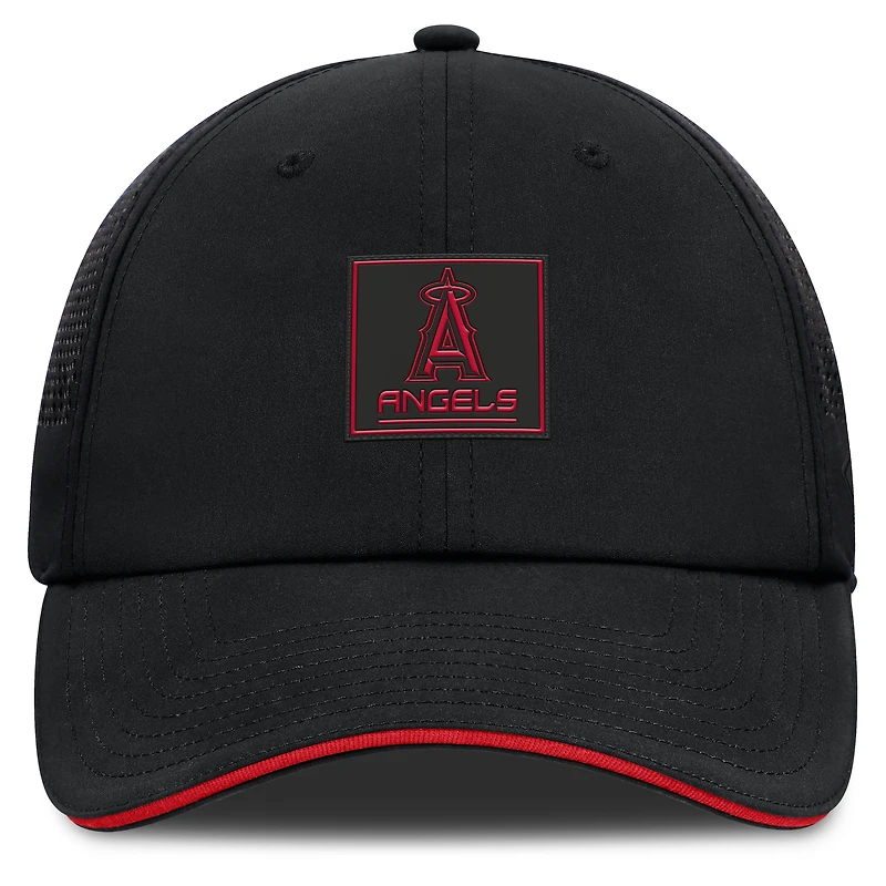 Casquette ajustable noire Los Angeles Angels Level Up Driver Fanatics pour homme