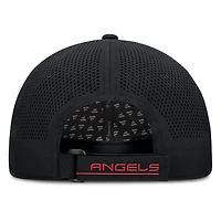 Casquette ajustable noire Los Angeles Angels Level Up Driver Fanatics pour homme