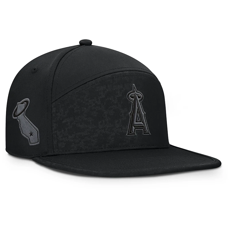 Men's Fanatics Black Los Angeles Angels Platoon Adjustable Hat