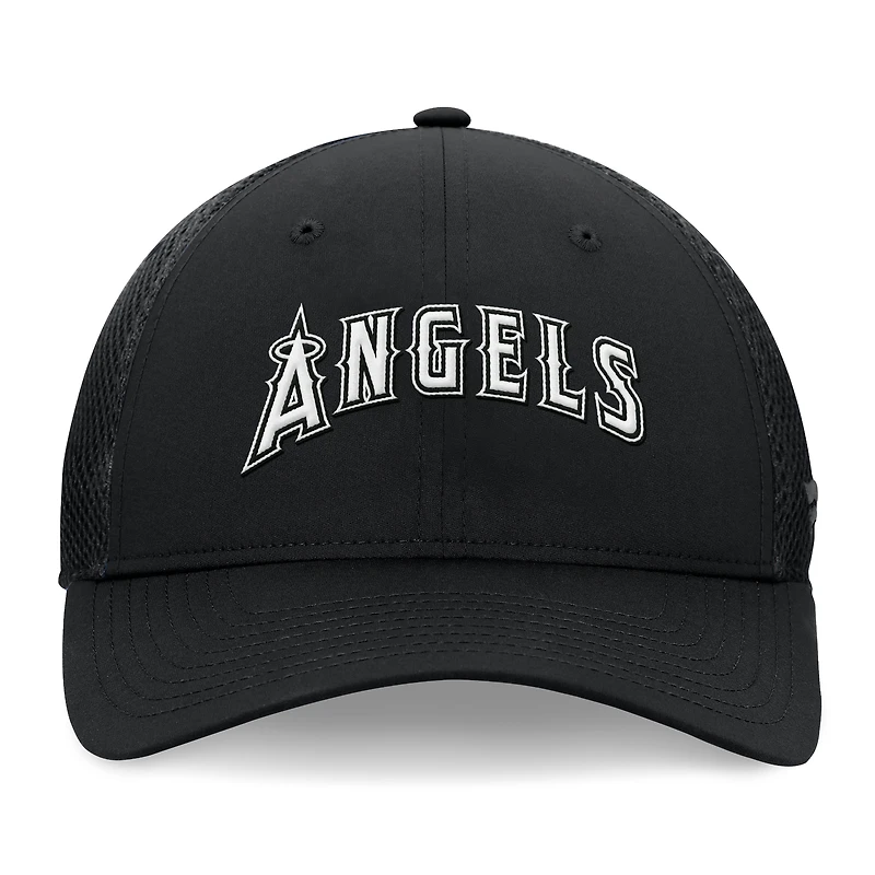 Men's Fanatics Black Los Angeles Angels Spacer Mesh Flex Hat
