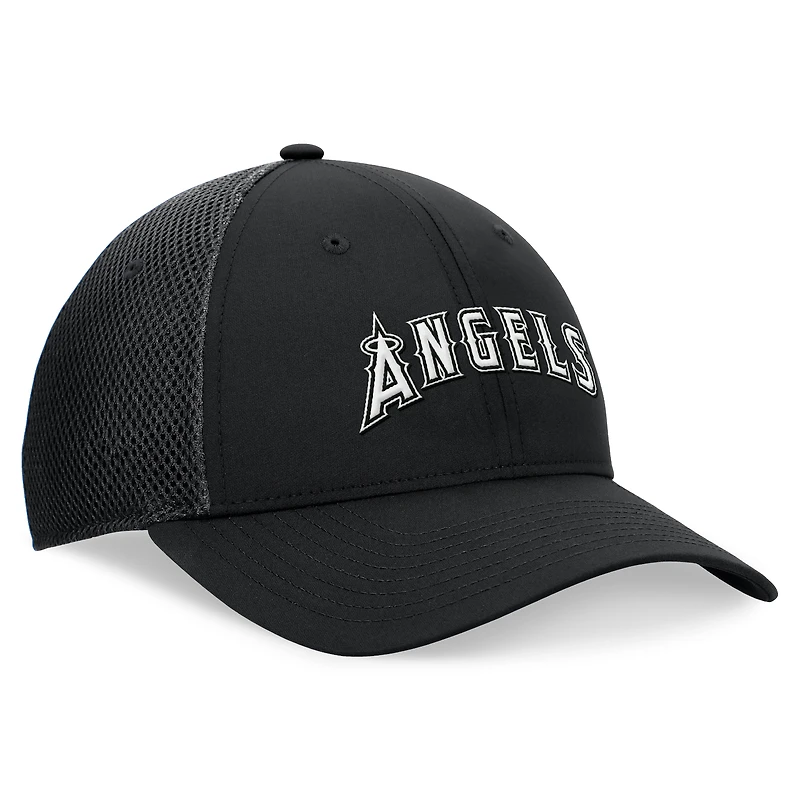 Men's Fanatics Black Los Angeles Angels Spacer Mesh Flex Hat