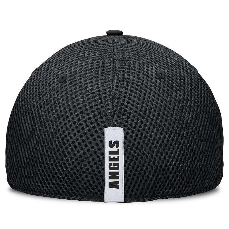 Men's Fanatics Black Los Angeles Angels Spacer Mesh Flex Hat