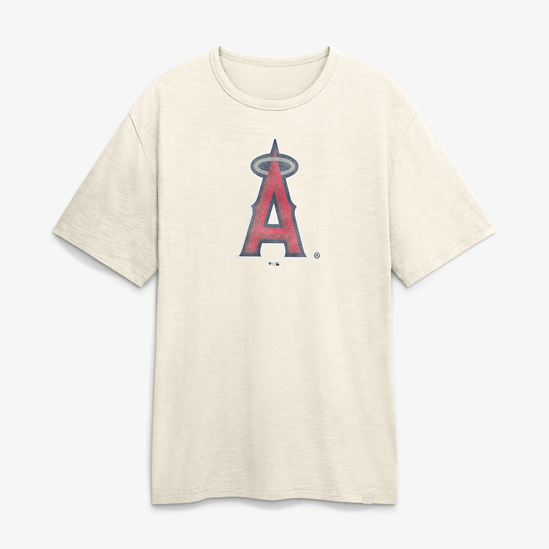 Men's Fanatics Cream Los Angeles Angels Stadium Slub T-Shirt