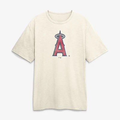 Men's Fanatics Cream Los Angeles Angels Stadium Slub T-Shirt