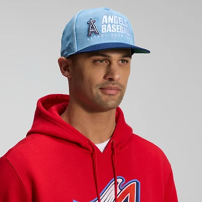 Men's Fanatics  Denim Los Angeles Angels Twinbill Snapback Hat