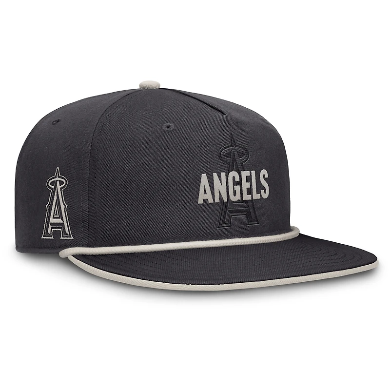 Men's Fanatics Graphite Los Angeles Angels Gapper Snapback Hat