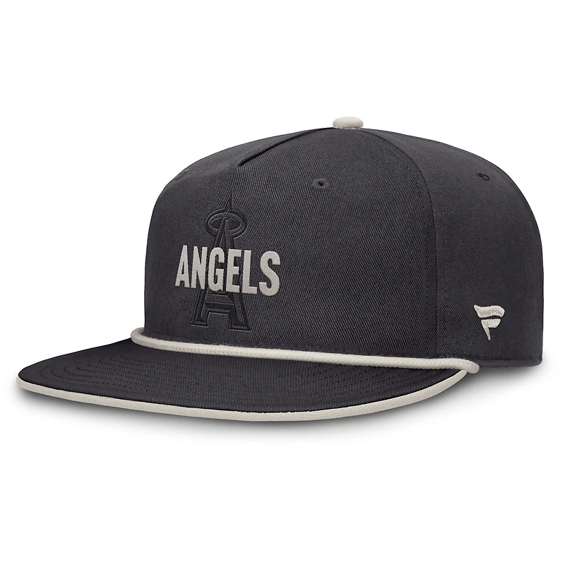 Men's Fanatics Graphite Los Angeles Angels Gapper Snapback Hat