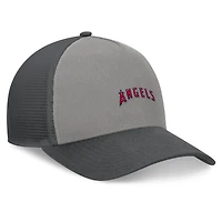 Men's Fanatics Gray/Graphite Los Angeles Angels A-Frame Trucker Adjustable Hat