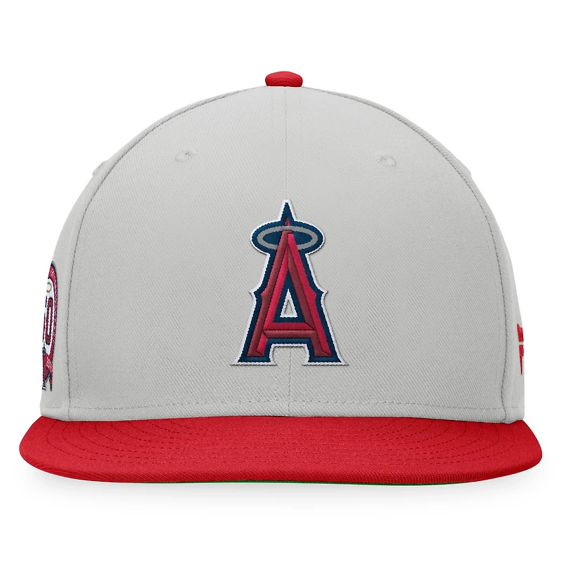 Men's Fanatics Gray/Red Los Angeles Angels Glory Days Two-Tone Snapback Hat