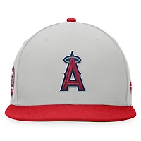 Men's Fanatics Gray/Red Los Angeles Angels Glory Days Two-Tone Snapback Hat