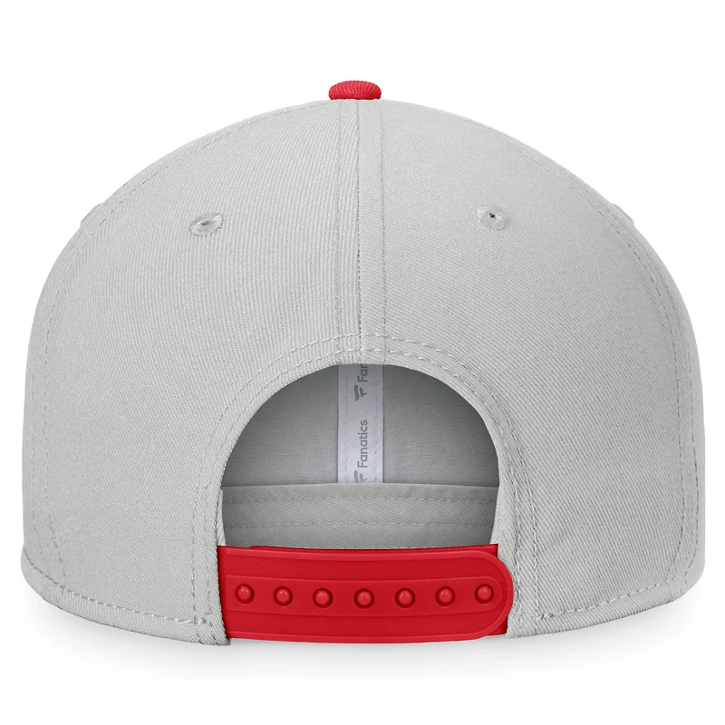 Men's Fanatics Gray/Red Los Angeles Angels Glory Days Two-Tone Snapback Hat