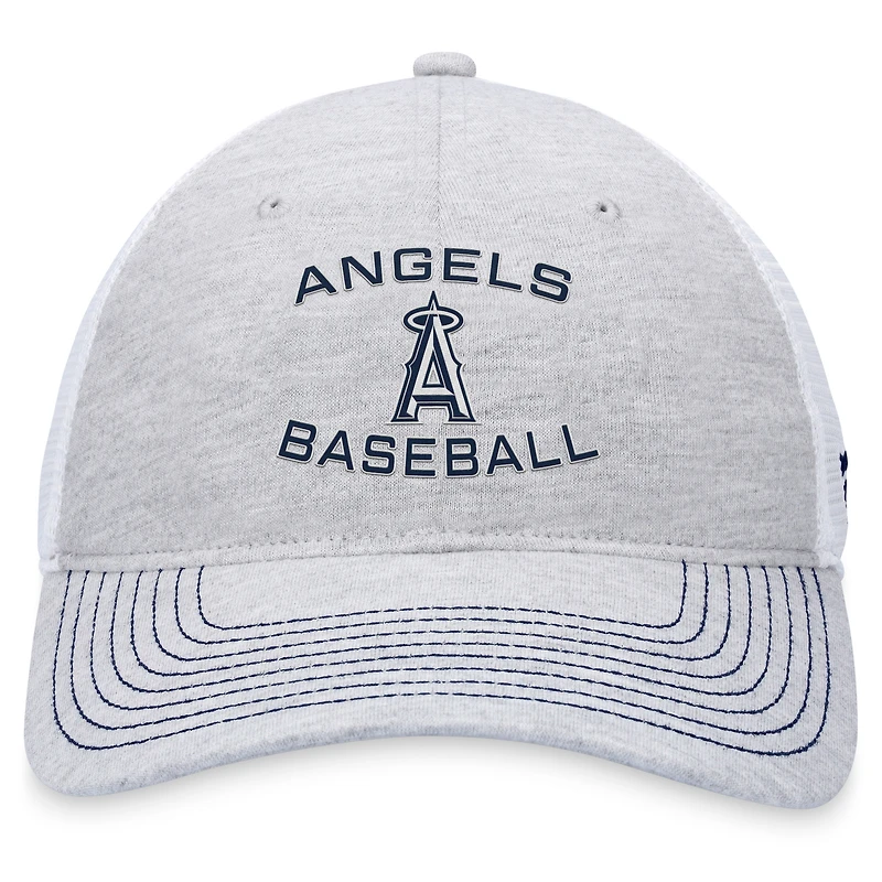 Men's Fanatics Gray Los Angeles Angels Trucker Adjustable Hat