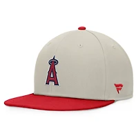 Men's Fanatics Khaki/Red Los Angeles Angels Team Two-Tone Snapback Hat