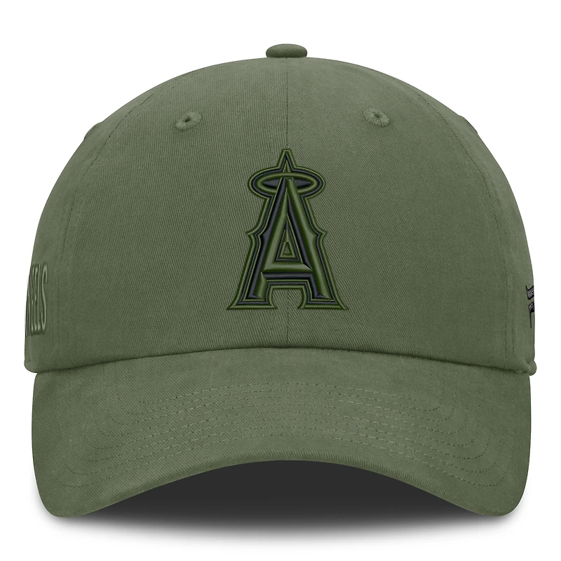 Men's Fanatics Olive Los Angeles Angels Pine Rider Adjustable Hat