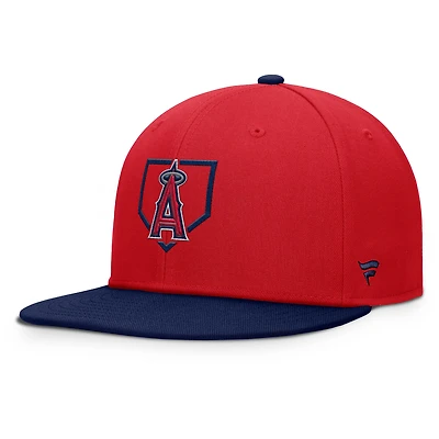 Men's Fanatics Red/Navy Los Angeles Angels Batter's Box Snapback Hat