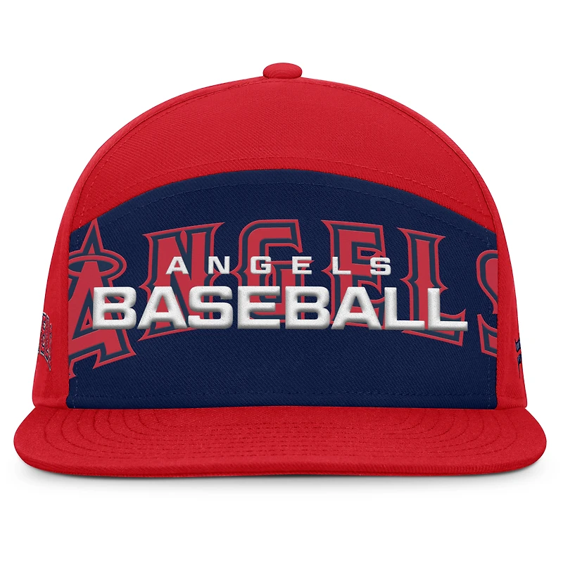 Men's Fanatics Red/Navy Los Angeles Angels Clubhouse Splitter Snapback Hat