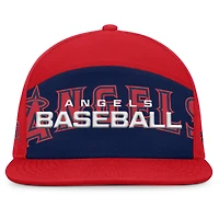 Men's Fanatics Red/Navy Los Angeles Angels Clubhouse Splitter Snapback Hat
