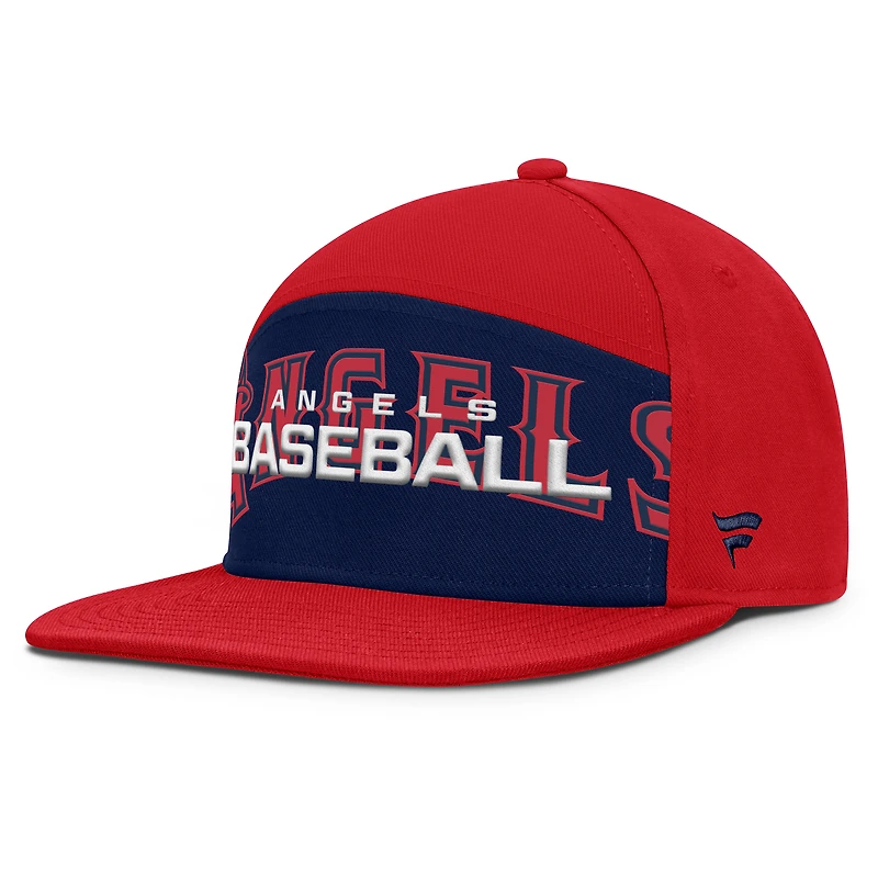 Men's Fanatics Red/Navy Los Angeles Angels Clubhouse Splitter Snapback Hat