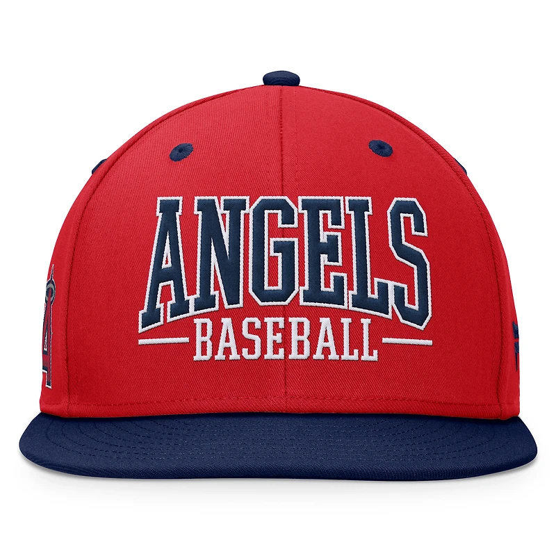 Men's Fanatics Red/Navy Los Angeles Angels Fundamental Bold Snapback Hat