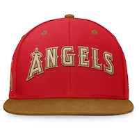 Men's Fanatics Red/Tan Los Angeles Angels Splinter Fitted Hat