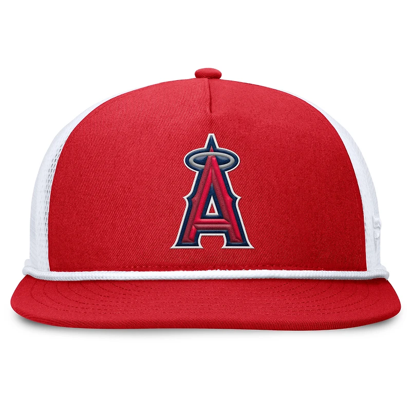 Men's Fanatics Red/White Los Angeles Angels Clubhouse Change Up Snapback Hat