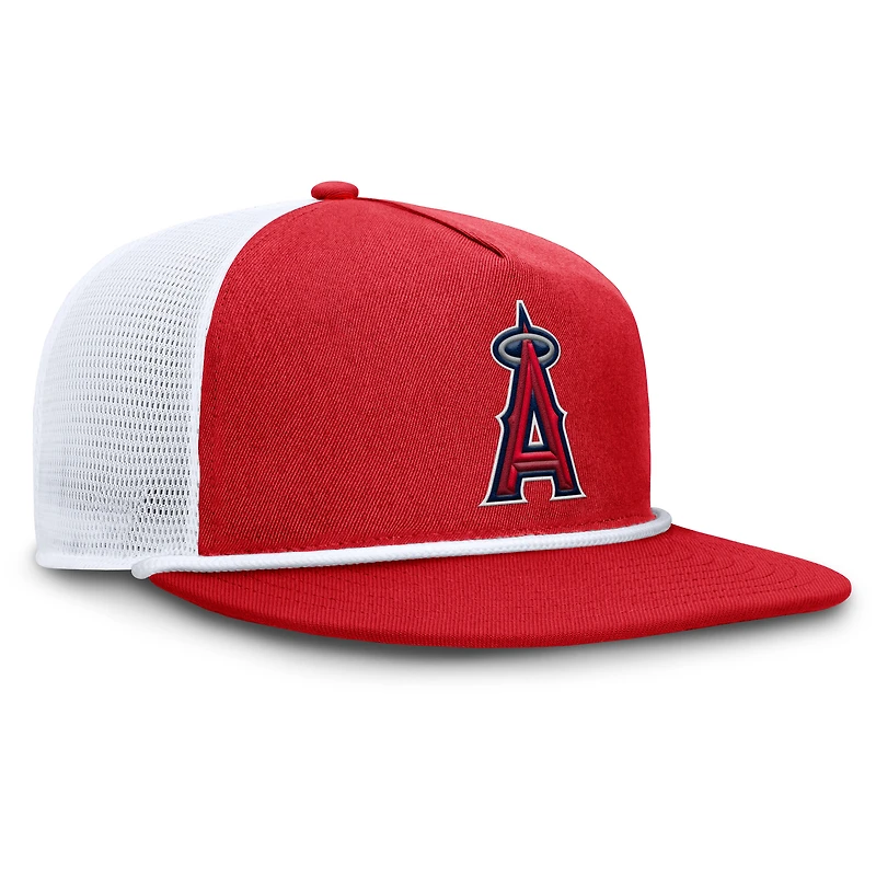 Casquette snapback Fanatics rouge/blanc pour homme des Los Angeles Angels Clubhouse Change Up