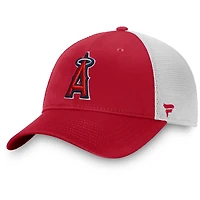 Men's Fanatics Red/White Los Angeles Angels Team Core Unstructured Trucker Adjustable Hat