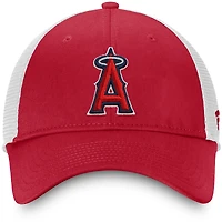 Casquette ajustable de camionneur non structurée Los Angeles Angels Team Core Fanatics Branded rouge/blanc pour homme