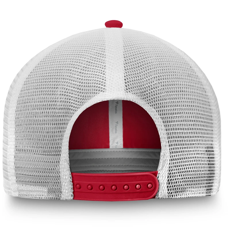 Casquette ajustable de camionneur non structurée Los Angeles Angels Team Core Fanatics Branded rouge/blanc pour homme