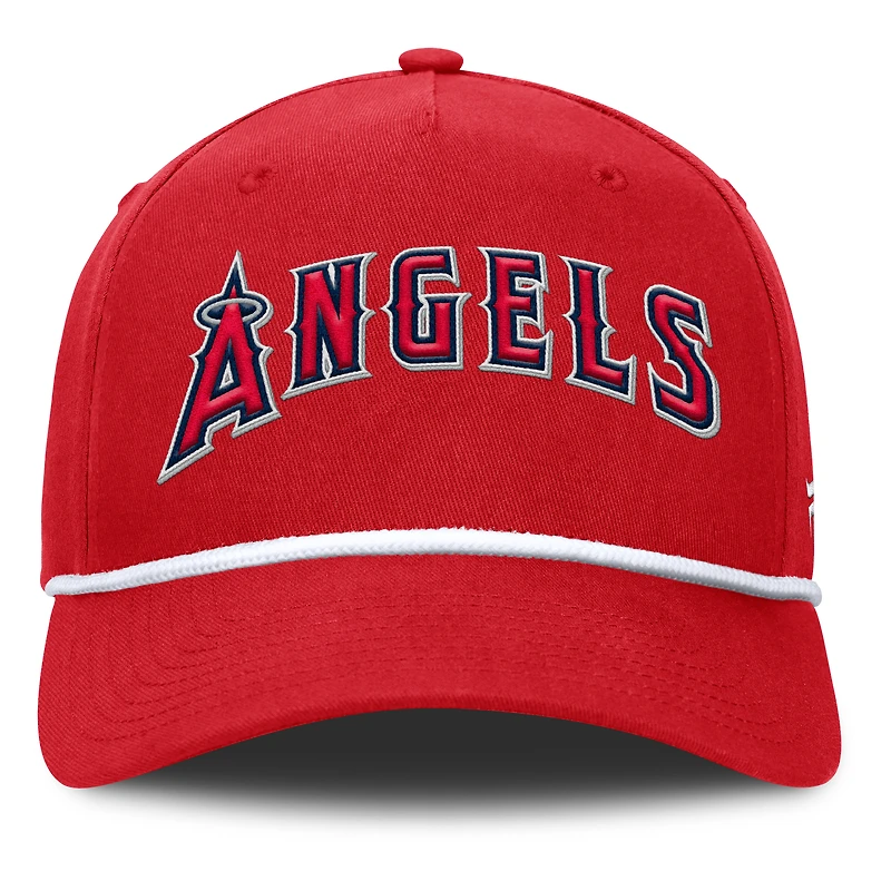 Casquette ajustable en forme de A pour hommes Fanatics Red Los Angeles Angels Clubhouse Foul Ball